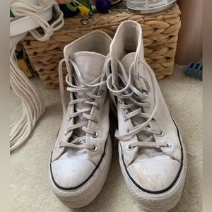 White platform converse